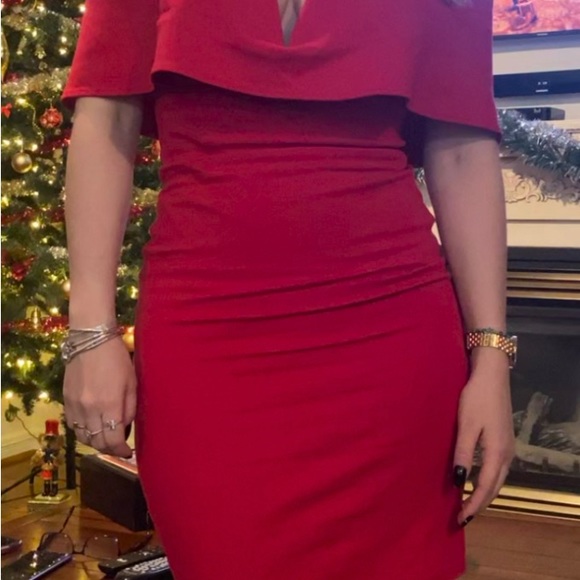 Red Shoulder Dress - Picture 7 of 10